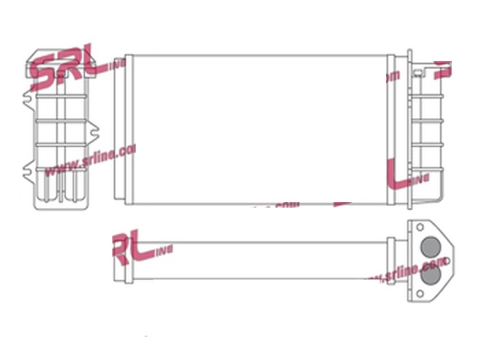 Radiator Incalzire Fiat Brava 1995-2002, Bravo (182) 1995-2002, motor benzina, diesel, tip Borletti, aluminiu mecanic/plastic, 248x140x42 mm, SRLine