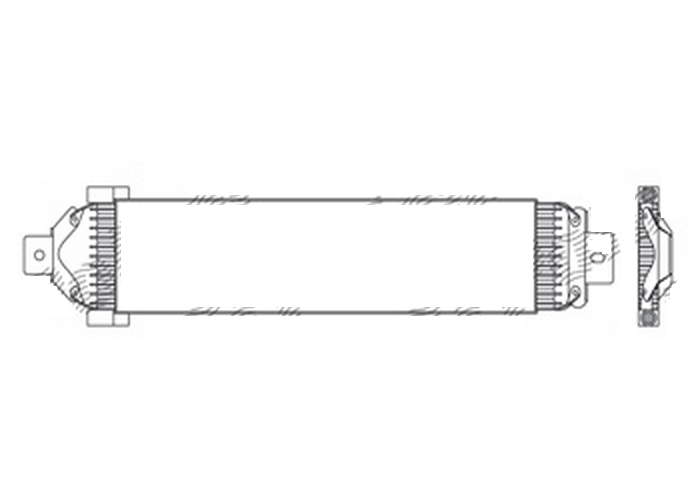 Radiator racire ulei motor, termoflot Dodge Dakota, 2000-2004, motor 3.7 V6, 160 kw, 4.7 V8, 170 kw, 5.9 V8, 190 kw, benzina, cv automata, 584x130x24 mm, racitor transmisie, din aluminiu brazat