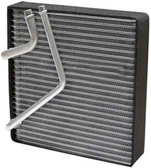 Evaporator aer conditionat Ford Escape Hybrid, 2008-2012, Mazda Tribute Hybrid, 2008- motor 2.5, benzina/electric, full aluminiu brazat, 257x270x58 mm, iesire 11, 4 mm, intrare 14, 2 mm, tehnologie cu curgere paralela,