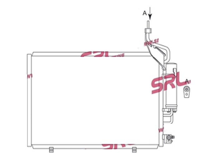 Condensator climatizare Ford Fiesta (JA8), 10.2012-02.2013, motor 1.0, 48 kw benzina, cutie manuala, full aluminiu brazat, 575(530)x380(350)x16 mm, cu uscator filtrat