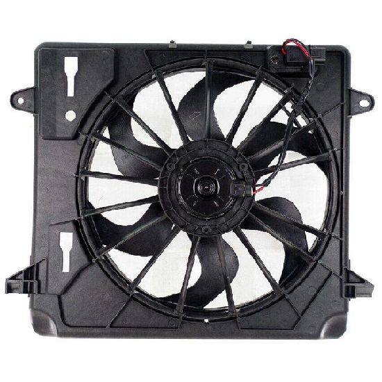 GMV radiator electroventilator Jeep Wrangler, 2007-2018, motor 3.8 V6, benzina, cu AC, 445 mm; 3 pini