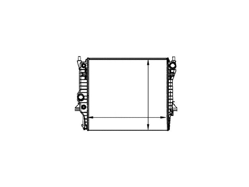 Radiator racire Jaguar S-TYPE, 01.2002-2007, motor 2.5 V6, 150 kw; S-TYPE, 10.1998-2007, motor 3.0 V6, 175 kw, benzina, cutie manuala, cu/fara AC, 570x510x26 mm, aluminiu brazat/plastic,