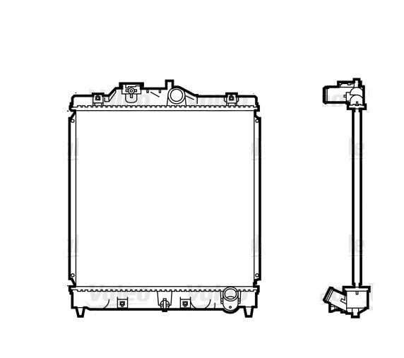 Radiator racire Honda Civic/CRX, 09.1991-09.1995, motor 1.5, 66 kw, benzina, cutie manuala, 346x349x18 mm, aluminiu brazat/plastic,