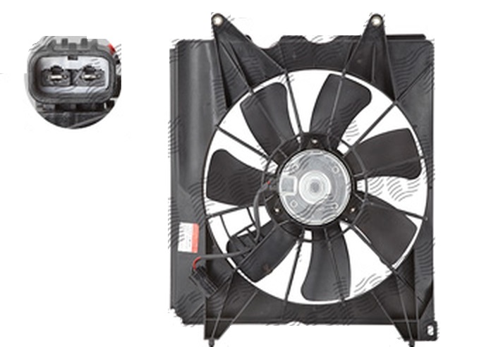 GMV radiator electroventilator Honda Accord, 2008-2016, motor 2.0, benzina, cutie manuala/automata, 340 mm; 2 pini