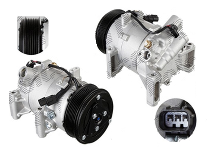 Compresor aer conditionat Honda CR-V, 2016-, motorizare 1.5 T 138/140/142kw, Civic, 2016-, motor 1.5 T 130/134kw benzina, rola curea 110 mm, 7 caneluri, Delphi tip: 6CVC140E