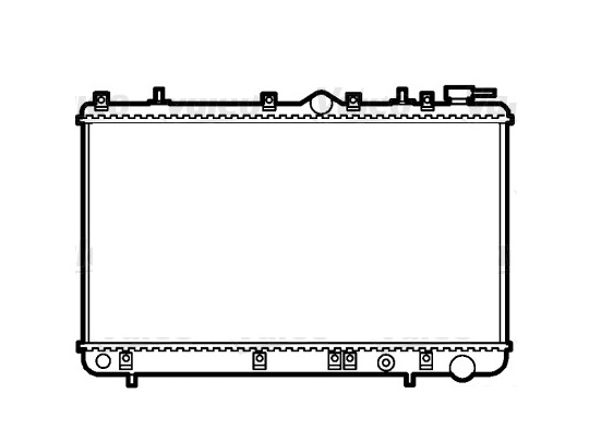 Radiator racire Hyundai PONY/EXCEL, 09.1989-09.1994, motor 1.3, 49 kw; 1.5, 53/61 kw, benzina, cutie manuala, cu/fara AC, 578x335x26 mm, aluminiu brazat/plastic,