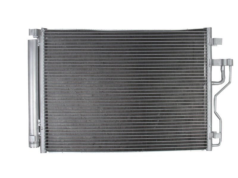 Condensator climatizare OEM/OES Hyundai IX35 (LM), 01.2010-2015, Kia Sportage (JE), 07.2010-2015 motor 2.0 CRDI, 100 kw/135kw diesel, cutie manuala/automata, full aluminiu brazat, 540(490)x390(380)x12 mm, cu uscator si filtru integrat