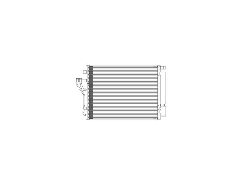 Condensator climatizare Hyundai IX35 (LM), 11.2010-12.2015, motor 1.7 CRDI, 85 kw diesel, cutie manuala, full aluminiu brazat, 535(495)x380x16 mm, cu uscator si filtru integrat