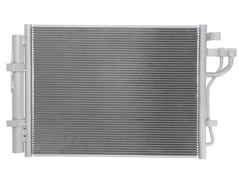 Condensator climatizare Hyundai I10 (IA), 08.2013-, motor 1.0, 49 kw; 1.2, 64 kw benzina, cutie manuala, A, 480 (440)x345 (330)x16 mm, cu uscator si filtru integrat