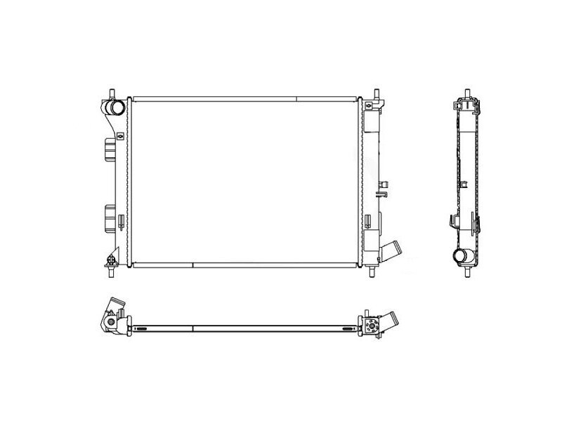 Radiator racire Hyundai I30 (GD), 12.2011-12.2016, motor 1.6, 88/99 kw, benzina, cutie automata, cu/fara AC, tip Halla 550x397x16 mm, tip Hella, aluminiu brazat/plastic