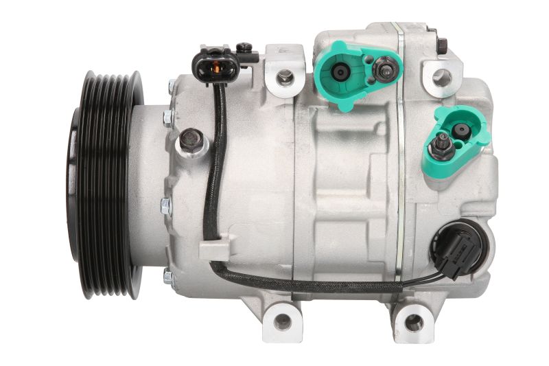 Compresor aer conditionat Hyundai Santa Fe (DM), 2012-2018, motorizare 2.4 129/141kw, benzina, rola curea 120 mm, 6 caneluri, tip Hella: VS18