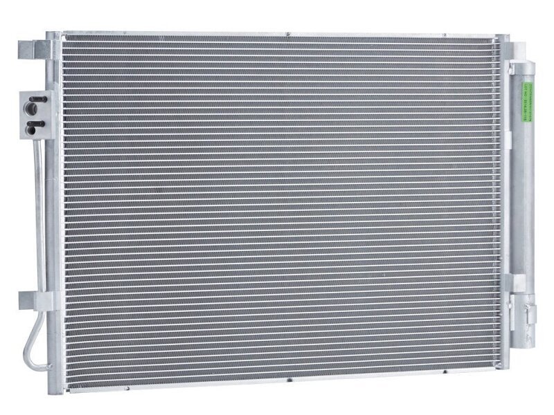 Condensator climatizare Hyundai I20, 03.2012-12.2015, motor 1.2, 57 kw; 1.4, 74 kw benzina, cutie manuala, full aluminiu brazat, 555(520)x380(360)x12 mm, cu uscator si filtru integrat