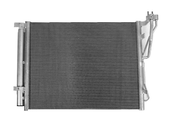 Condensator climatizare Kia Optima (JF), 11.2015-, motor 1.6 T-GDI, 133 kw; 2.0 T-GDI, 183 kw benzina, full aluminiu brazat, 525 (485)x390 (380)x16 mm, cu uscator si filtru integrat