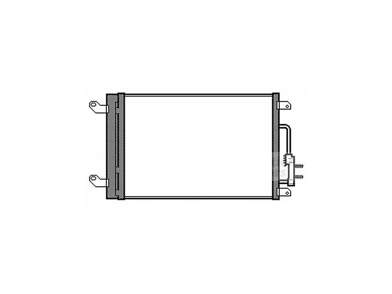 Condensator climatizare Lancia Lybra, 07.2002-10.2005, motor 1.6, 76 kw; 1.8, 96 kw; 2.0, 110 kw benzina, cutie manuala, full aluminiu brazat, 550(505)x350x16 mm, cu uscator si filtru integrat