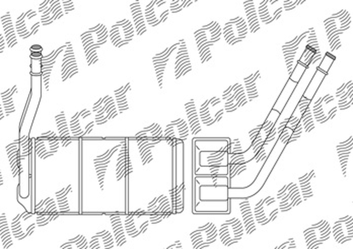 Radiator Incalzire Land Rover Freelander, 09.1997-11.2000, motor 1.8, benzina, 2.0 DI, diesel, aluminiu brazat/aluminiu, 235x120x49 mm,