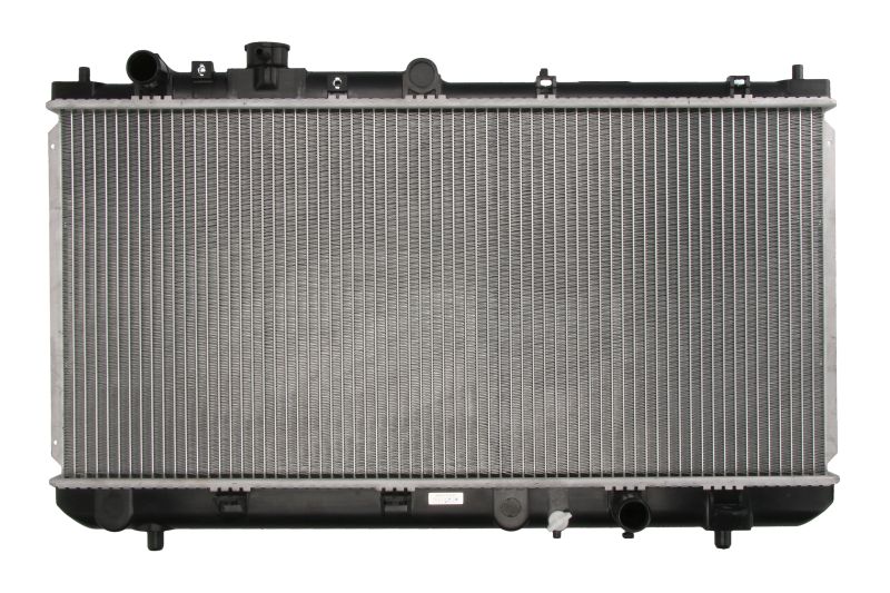 Radiator racire Mazda 323, 05.1998-09.2000, motor 1.3, 54 kw; 1.5, 65 kw; 1.8, 84 kw, benzina, cutie manuala, cu/fara AC, 673x325x23 mm, aluminiu/plastic,