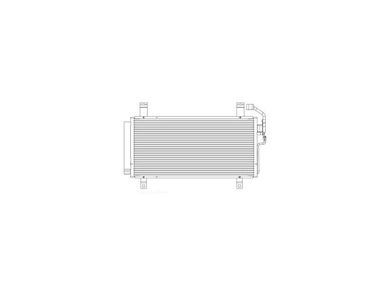 Condensator climatizare Mazda 6 (GG, GY), 08.2002-08.2007, motor 1.8, 88 kw; 2.0, 104 kw/108kw benzina, cutie manuala/automata, full aluminiu brazat, 680 (640)x330 (310)x16 mm, cu uscator si filtru integrat