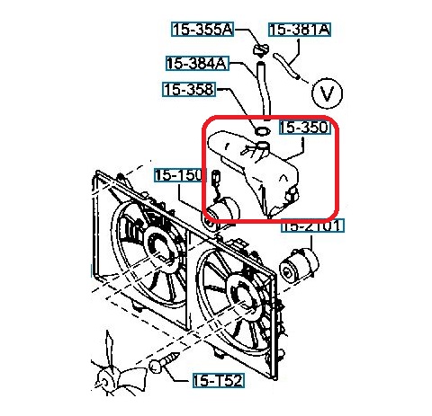 Vas de expansiune Mazda 6, 2007-2012, motor 1, 8; 2, 0 benzina, cu capac