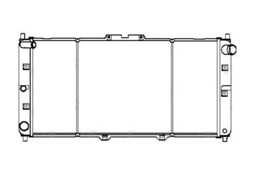 Radiator racire Mazda MX3, 01.1992-10.1997, motor 1.8, 95/98 kw, benzina, cutie manuala, cu/fara AC, 670x348x26 mm, aluminiu brazat/plastic,