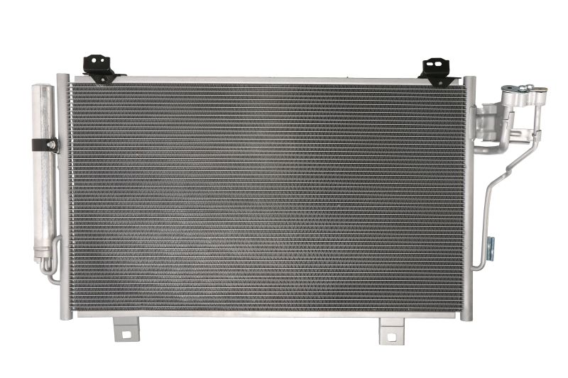 Condensator climatizare Mazda 3, 09.2013-, motor 2.2 Skyactiv-D, 110 kw diesel, cutie manuala/automata, full aluminiu brazat, 680(640)x388(368)x16 mm, cu uscator filtrat