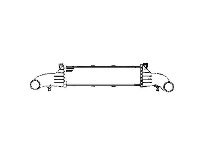 Intercooler Mercedes Clasa C (W202), 02.1996-06.2000, C220 CDI motor 2.2 CDI 92kw, C250 CDI motor 2.5 CDI 110kw, diesel, cu/fara AC, aluminiu brazat, 430x115x52 mm, SRLine,