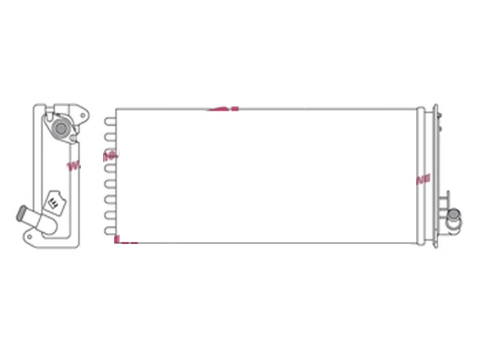 Radiator Incalzire Mercedes MB100 (631), 02.1988-02.1996, motor 2.4 D, diesel, cutie manuala, Incalzitor principale fara supapa, aluminiu mecanic/plastic, 360x152x42 mm, SRLine