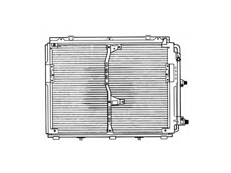 Condensator climatizare Mercedes Clasa S (W140), 01.1993-05.1993, motor 6.0 V12, 300 kw benzina, cutie automata, 600SE/SEL/SEC;Clasa S (W140);, full aluminiu brazat, 620 (590)x500 (445)x16 mm, fara filtru uscator