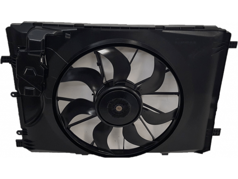 GMV radiator electroventilator Mercedes Clasa A (W176), 2012-2018, A180 CDI BlueEFFICIENCY, motor 1.5 CDI, benzina, 405 mm; 4 pini; cu modul de control electronic,