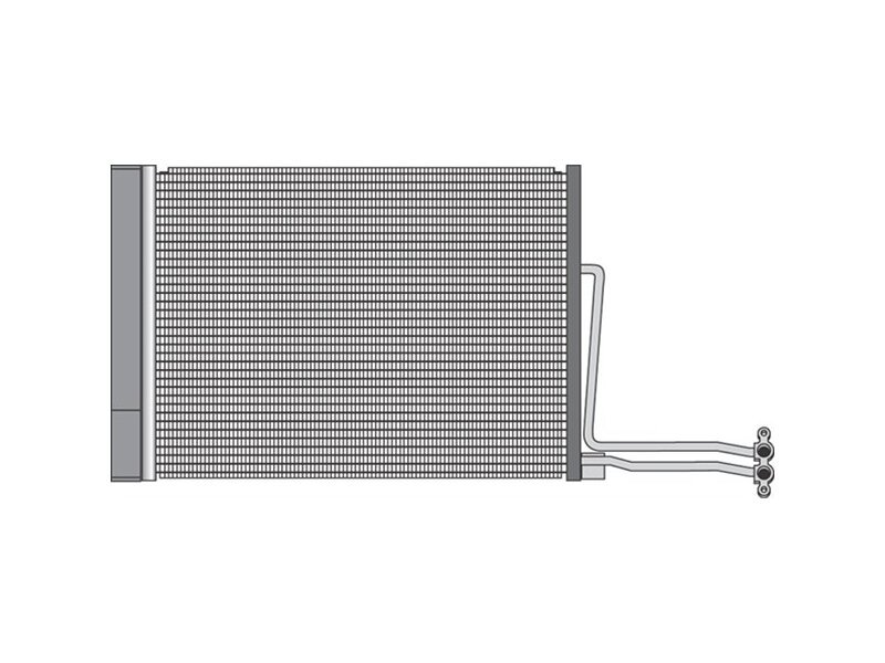 Condensator climatizare MINI One D; Mini (R50, R53), 06.2003-09.2006, motor 1.4 d, 55 kw diesel, cutie manuala/CVT, full aluminiu brazat, 525(480)x360x16 mm, cu uscator si filtru integrat