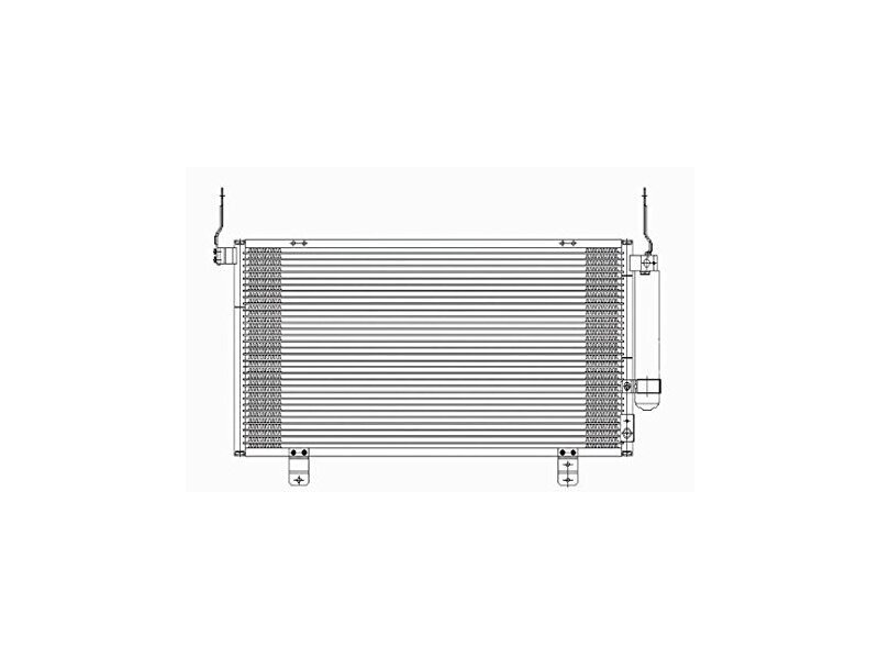 Condensator climatizare Mitsubishi Galant, 10.2003-12.2011, motor 2.4, 118 kw; 3.8 V6, 175 kw benzina, cutie manuala/automata, full aluminiu brazat, 740(700)x340(320)x16 mm, cu uscator filtrat