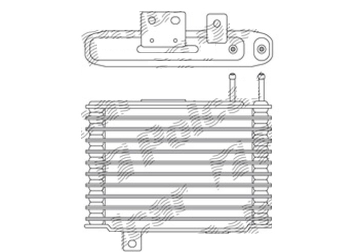 Radiator racire ulei motor, termoflot Mitsubishi Outlander, 01.2009-2012, motor 2.0, 108 kw, 2.4, 125 kw, benzina, cv automata, 261x173x48 mm, racitor transmisie, din aluminiu brazat