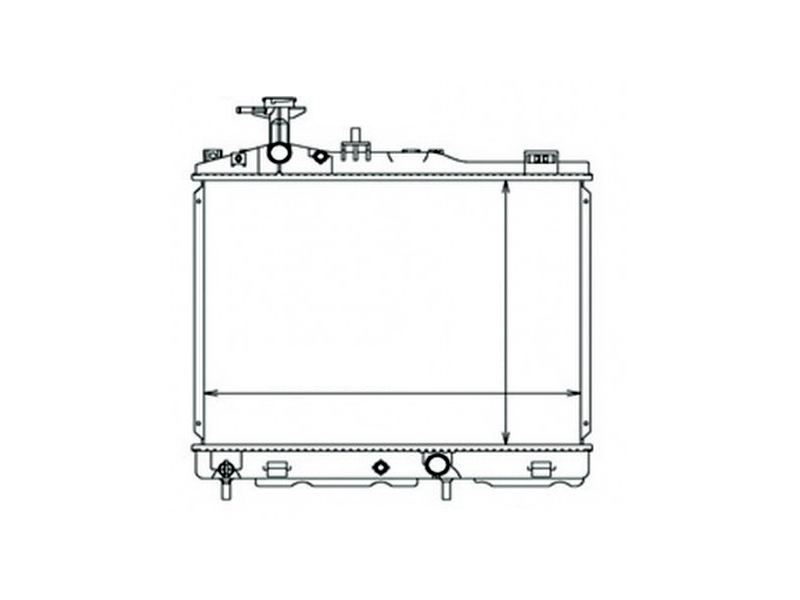 Radiator racire Mitsubishi Space Star, 06.2013-, motor 1.2, 59 kw, benzina, cutie automata, cu/fara AC, 480x370x16 mm, SRLine, aluminiu brazat/plastic