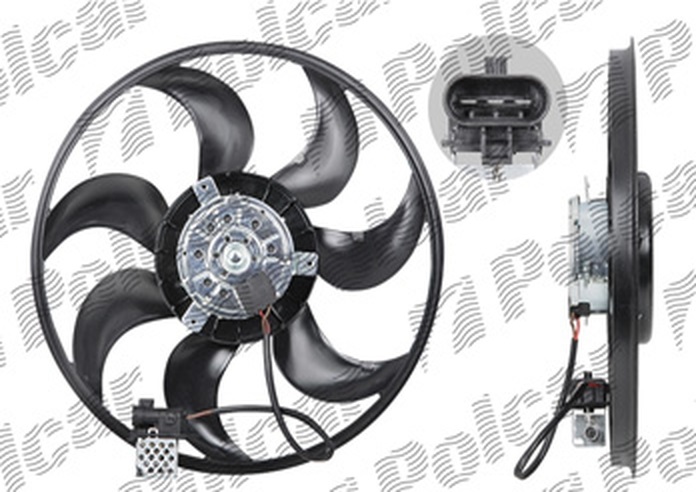 GMV ventilator radiator Opel Astra G Classic, 1998-2009, motor 1.6, Astra G OPC, 1998-2009, motor 2.0 T, benzina, 390 mm; 3 pini, cu pre-rezistor