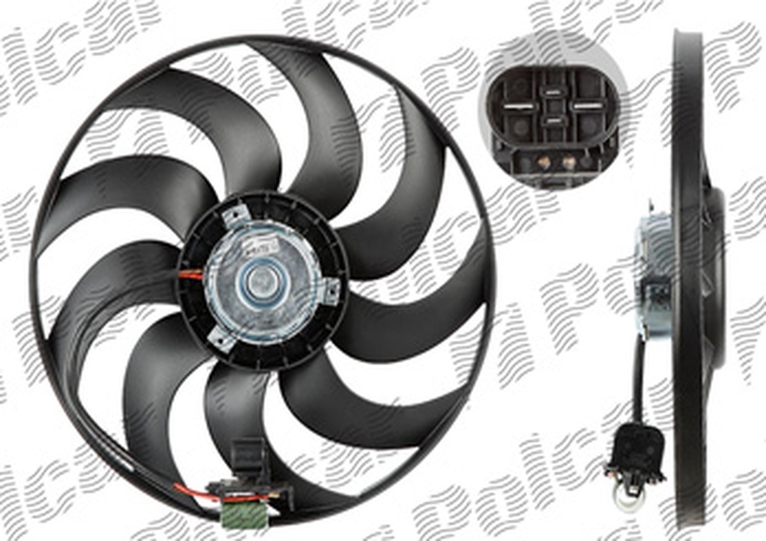 GMV ventilator radiator Chevrolet Cruze (J300), 2009-2014, motor 1.4 T, 1.6 T, 1.8, benzina, 2.0 d, diesel, 400 mm; 4 pini, cu pre-rezistor