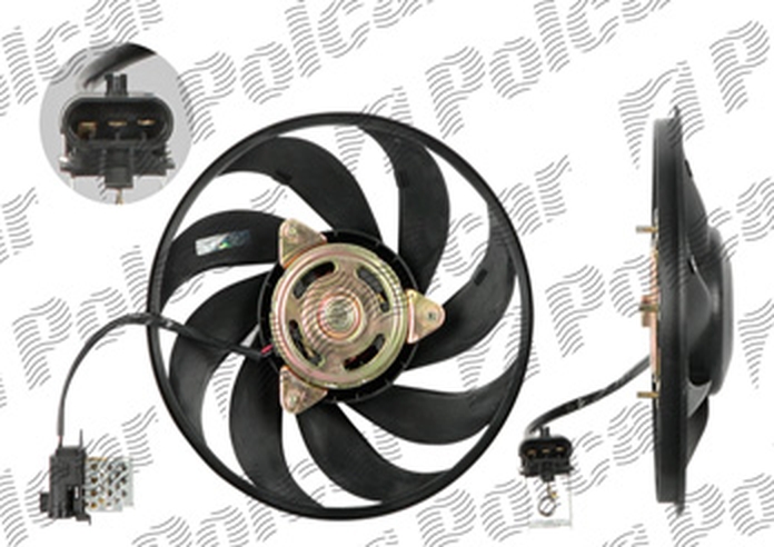 GMV ventilator radiator Opel Combo C, 2001-2011, motor 1.7 DI/DTI, diesel, cutie manuala, cu AC, 180 W; 290 mm; 3 pini, cu pre-rezistor