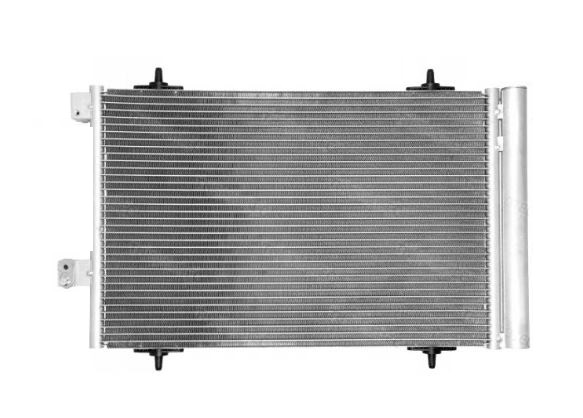 Condensator climatizare Citroen C5, 11.2008-09.2015, Peugeot 407, 06.2009-12.2010; 508, 11.2010-12.2018 motor 2,0 HDI cutie manuala/automata, full aluminiu brazat, 570(525)x375x16 mm