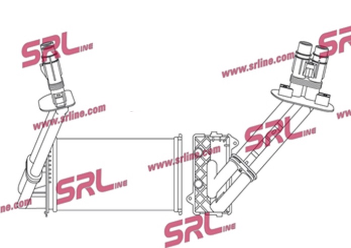 Radiator Incalzire Renault Laguna I, 11.1993-03.2001, diesel, benzina, Behr tip cu tevi, aluminiu mecanic/plastic, 260x158x40 mm, SRLine