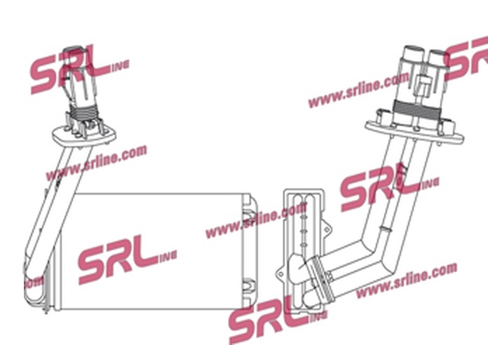 Radiator Incalzire Renault Laguna I, 11.1993-03.2001, motor 1.6, 1.8 benzina, 1.9 dci/dTi, 2.2 d/dT, diesel, cutie manuala, tip Valeo; cu conducte, aluminiu mecanic/plastic, 260x157x42 mm, SRLine