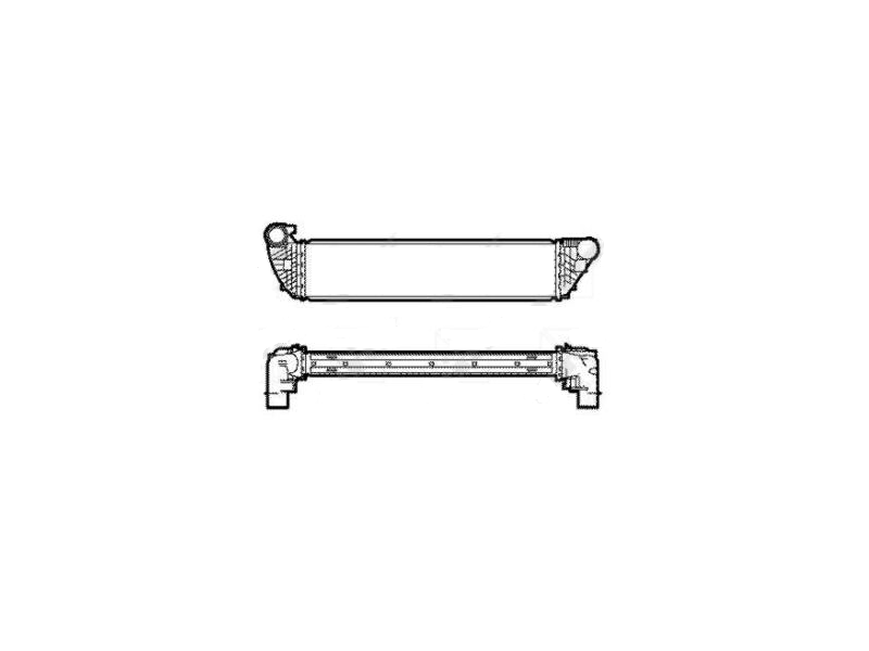 Intercooler Renault Espace 4 (JK) 04.2006-2015, Laguna 2 (G), 08.2005-2007, motor 2.0 dci 110kw, diesel, cutie manuala, cu/fara AC, aluminiu brazat/plastic, 680x147x64 mm,