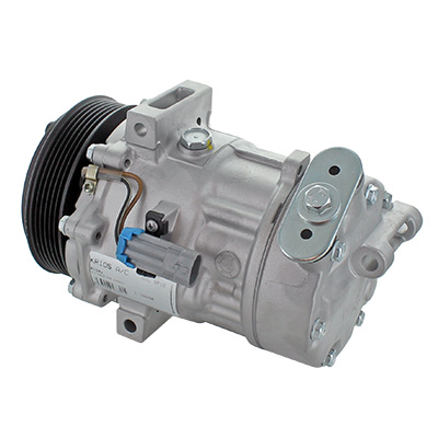 Compresor aer conditionat Saab 9-3, 2007-2013, motorizare 1.9 TTiD, 96kw/118kw/132kw, Cadillac BLS, 2006-2009, 1.9 D, 132kw, diesel, rola curea 120 mm, 6 caneluri, tip Sanden: SD7V16