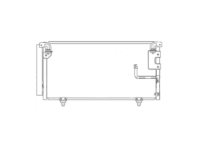 Condensator climatizare Subaru Legacy, 02.2008-12.2009, Outback, 09.2008-09.2009, motor 2.0 d, 110 kw diesel, cutie manuala, full aluminiu brazat, 645 (605)x320 (300)x16 mm, cu uscator si filtru integrat