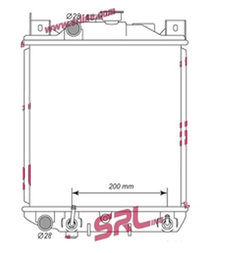 Radiator racire Suzuki Swift, 08.1989-09.1994, motor 1.0, 39 kw, benzina, cutie automata 318x330x26 mm, aluminiu brazat/plastic,