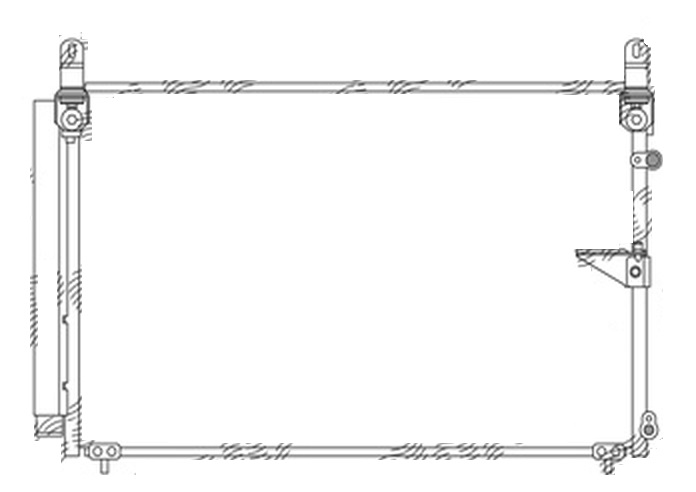 Condensator climatizare Lexus LS, 10.2000-06.2003, motor 4.3 V8, 207 kw benzina, cutie automata, full aluminiu brazat, 745 (705)x453 (428)x16 mm, cu uscator si filtru integrat