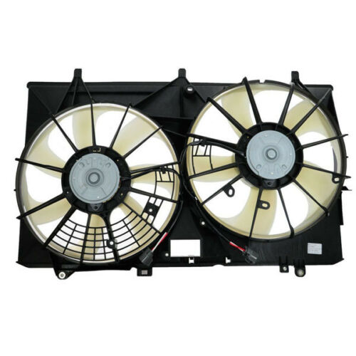 GMV radiator electroventilator Lexus RX, 2009-2015, RX450h, motor 3.5 V6, benzina/electric, cutie CVT, cu AC, 375/375 mm; (3 +3) pini, cu modul de control electronic,