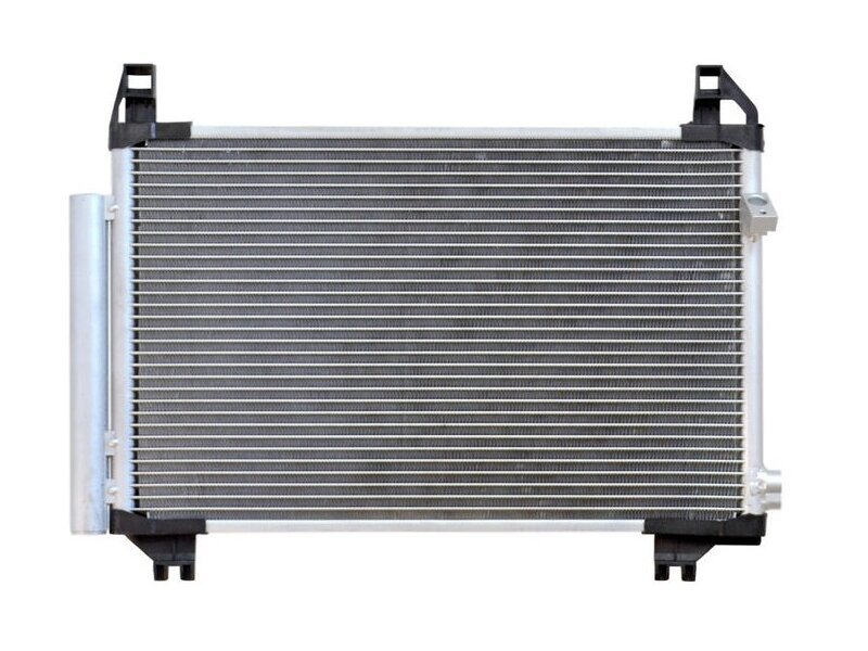 Condensator climatizare OEM/OES Toyota Yaris (XP90), 01.2006-2011, motor 1.4 D-4D, 66 kw diesel, cutie manuala/CVT, full aluminiu brazat, 545(515)x340(325)x16 mm, cu uscator si filtru integrat