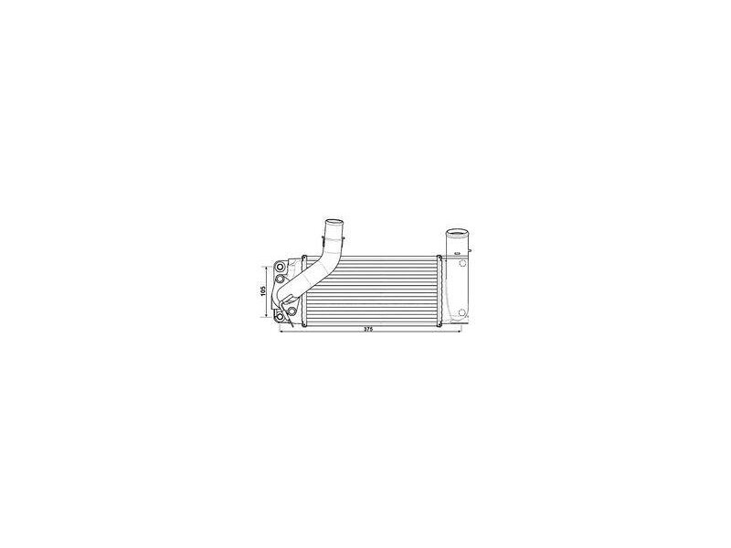 Intercooler Toyota Auris, 10.2006-2012, Corolla, 02.2009-2013, motor 1.4 D-4D 66kw, diesel, cu/fara AC, aluminiu brazat/plastic, 275x130x65 mm, J.Deus,