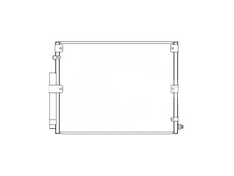 Condensator climatizare Toyota Land Cruiser (J100), 11.1998-08.2002, motor 4.7 V8, 170 kw benzina, cutie automata, full aluminiu brazat, 615 (570)x465 (445)x16 mm, cu uscator si filtru integrat; 1 zona de AC