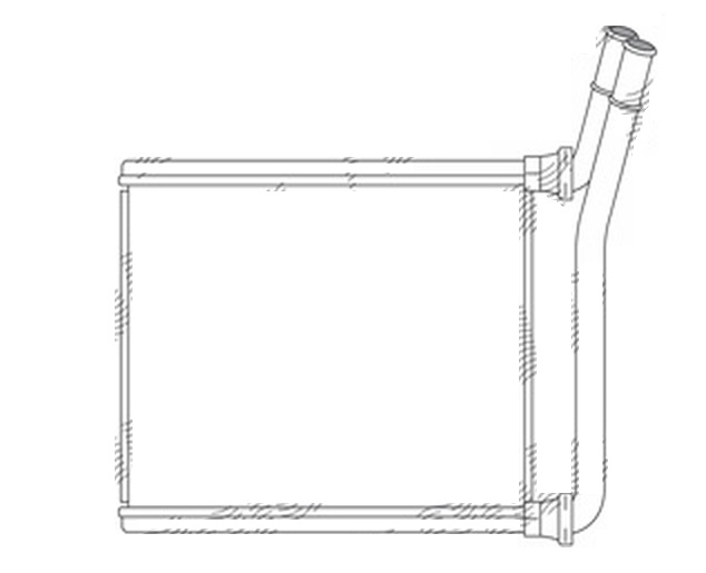 Radiator Incalzire Toyota Hilux, 07.2005-2015, motor 2.5 D-4D, 3.0 D-4D, diesel, aluminiu brazat/aluminiu, 154x202x20 mm,