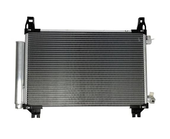 Condensator climatizare OEM/OES Toyota Yaris (XP130), 09.2011-08.2014, motor 1.3, 74 kw benzina, cutie manuala/CVT, full aluminiu brazat, 525(945)x337(323)x16 mm, cu uscator si filtru integrat
