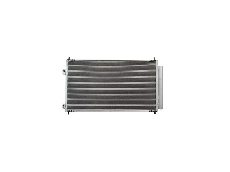 Condensator climatizare Toyota Yaris Hybrid; Yaris (_P13_) (XP130), 03.2012-, motor 1.5, 54/74 kw benzina/electric, cutie CVT, full aluminiu brazat, 645 (600)x370 (355)x16 mm, cu uscator si filtru integrat